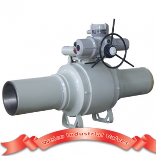 Fully welded ball valve for pipeline