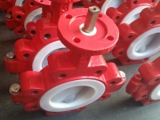 Lug type butterfly valve PTFE Lined