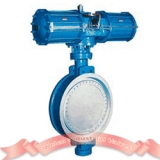 Pneumatic wafer butterfly valve