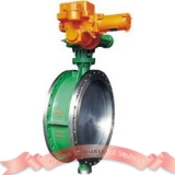Triple offset butterfly valve with motor